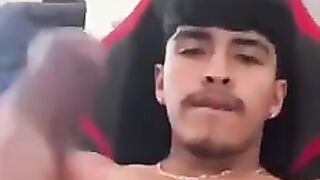 Bushy Str8 Latino cums
