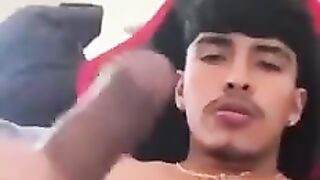 Bushy Str8 Latino cums
