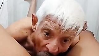 Grandpa sucks monster latino