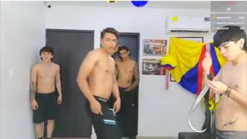 four sexy gay latino twink on cam 494
