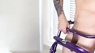 Disabled taking Latino dick