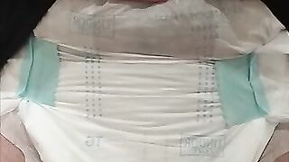 Me pissing my diaper - video 3