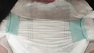 Me pissing my diaper - video 3
