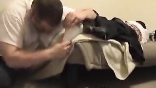 GAY FEET MASSAGE WHITE SOCKS