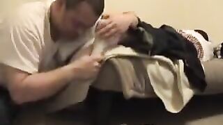 GAY FEET MASSAGE WHITE SOCKS