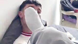sniff white socks