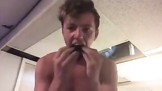 Hot Teen Stuffing Socks in his mouth