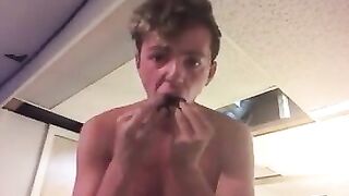 Hot Teen Stuffing Socks in his mouth