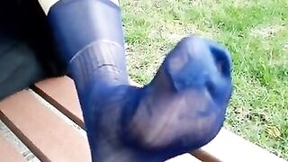 sheer socks play at park 3