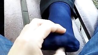 sheer socks play at park 2