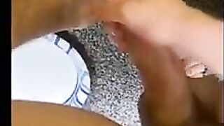 gay twink s$l$s cum on his feet