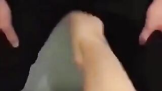Gay back ballbusting with feet