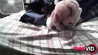 Gay sock and feet plushie trample