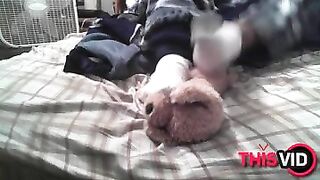Gay sock and feet plushie trample