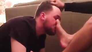 Straight Male Forces Gay Man Under Feet