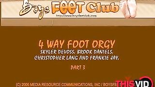 Gay foursome feet pt3