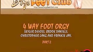 Gay foursome feet pt2