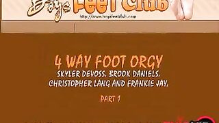 Gay foursome feet pt1