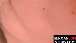 Barebacking german wolf cum filled during trio