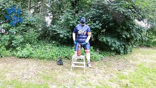 Rufus VS Mammon - rubber cyclist pup taming XXL Beast