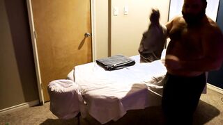Rugby player gets hard during his massage and one thing leads to another