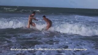 Two 18 Year old Jock Men have Fun at the Beach Kissing and Sucking