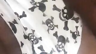 Black ABDL nuts in freshly wet nappy