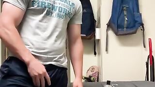 College Athlete Uses Anal Fleshlight Back View