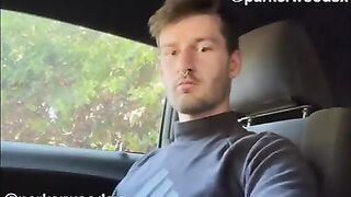 SelfSucking My Own Cock In The Car