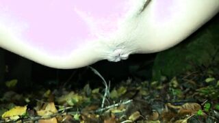 Condom slipped off and emptied inside teen ass - Pushing condom and cum out