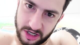 HAIRY HUNG STUD LAUGHS AT YOUR LITTLE COCK - SMALL PENIS HUMILIATION SPH