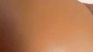 He takes off the condom and nuts inside my ass