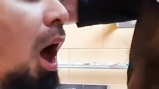 Blowing another random guy this time in a public park restroom (30 sec clip