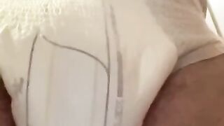 Abdl nappy boy wets his pullups