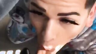 DL LATIN gets blowjob from FEM