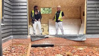 Str8 builders pissing & ass flashing on building site