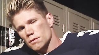 FOOTBALL PLAYER Jozef strips in locker room