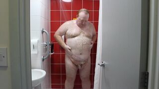 Master Bear Showering In Hotel