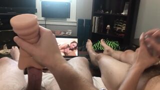 STR8 BEST FRIENDS CUM HARD WHILE JERKING OFF IN NEW TOYS