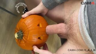 Boytoy Face Fucks a Pumpkin | CAM4 Male