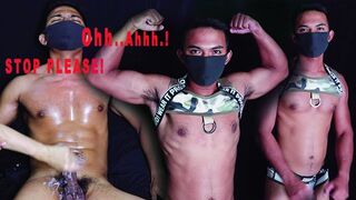 NEW! HOT! STR8 BRO I PLAY HIS COCK HE CUM EXPLOSION! 泰拳直男被玩大鸡吧忍不住喷好多精液！哈啊哈哈