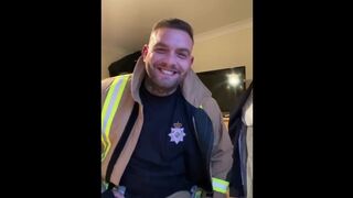 Naughty str8 fireman in uniform