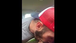 Public Car throat pie from straight dL dude