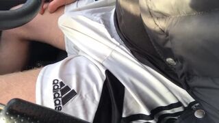 British Str8 Dad Wanks In Car