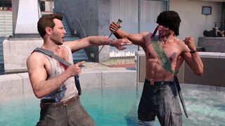 Rambo & John McClane in an Intense Sexy Tub Fight