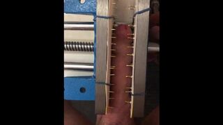 CBT | Crushing my flaccid cock in a dangerous vice
