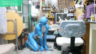 Digitmon Veemon Twink / Body Paint / 19 Years Old Extreme Fetish Cosplay #1