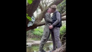 Sexy couple plow in the woods