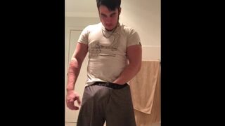 Hairy Gym Stud Has Intense Orgasm