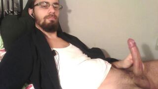 Cumming all over my shirt and closeup of the results